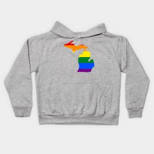 LGBTQ+ Michigan Pride Kids Hoodie